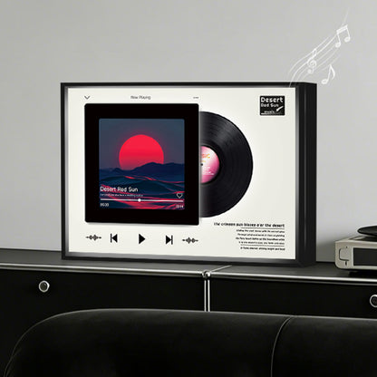 Desert Red Sun Record Art Frame