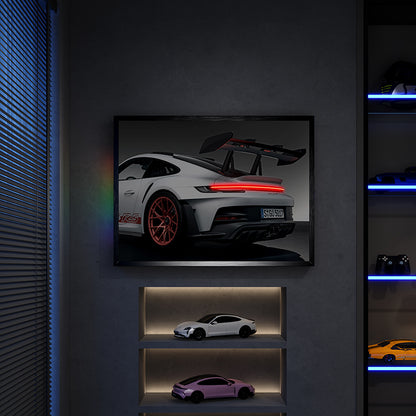 Porsche GT3 RS NEON Poster with sound
