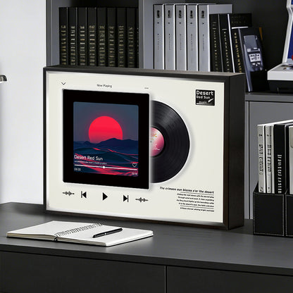 Desert Red Sun Record Art Frame